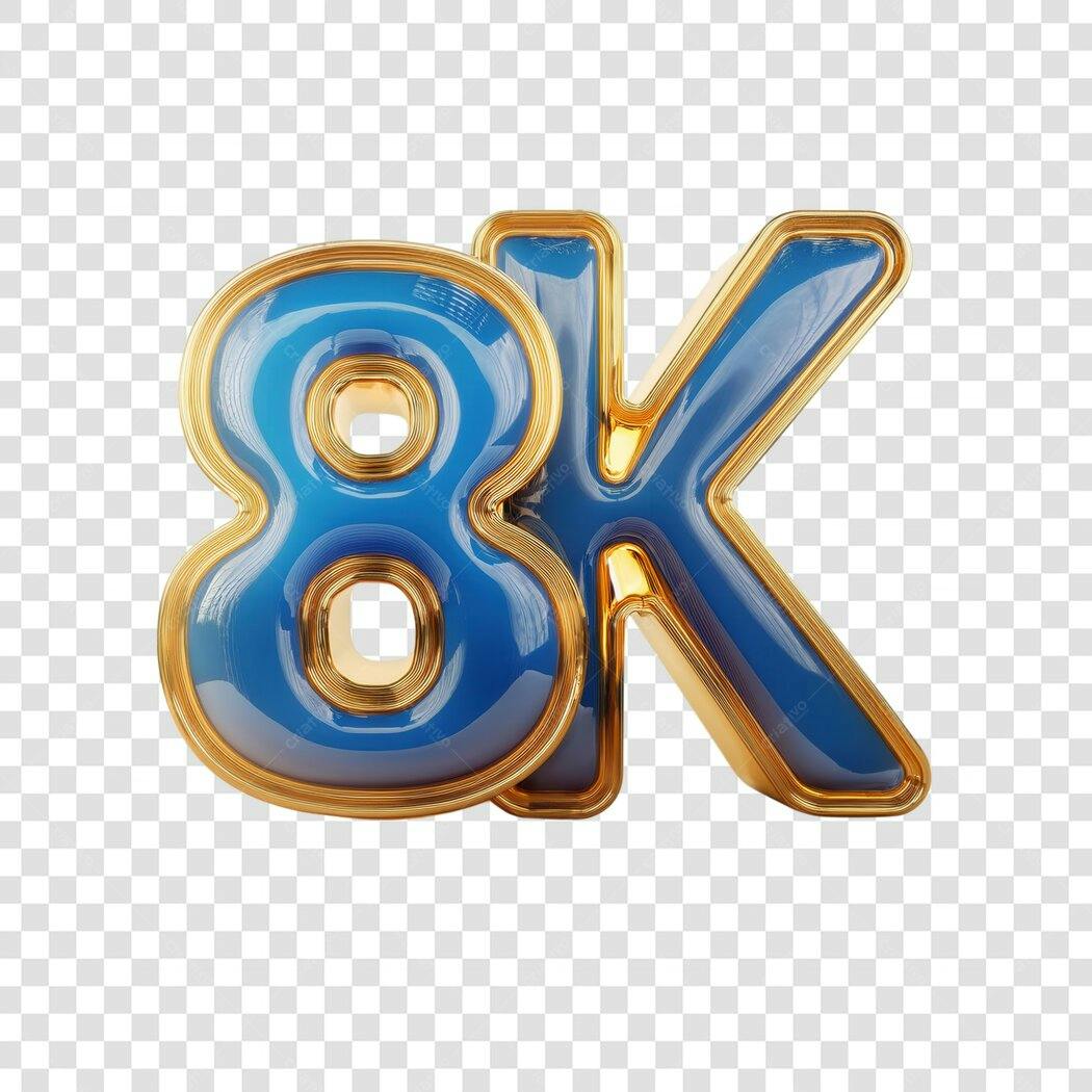 Logo 8k Seguidores PNG com fundo transparente