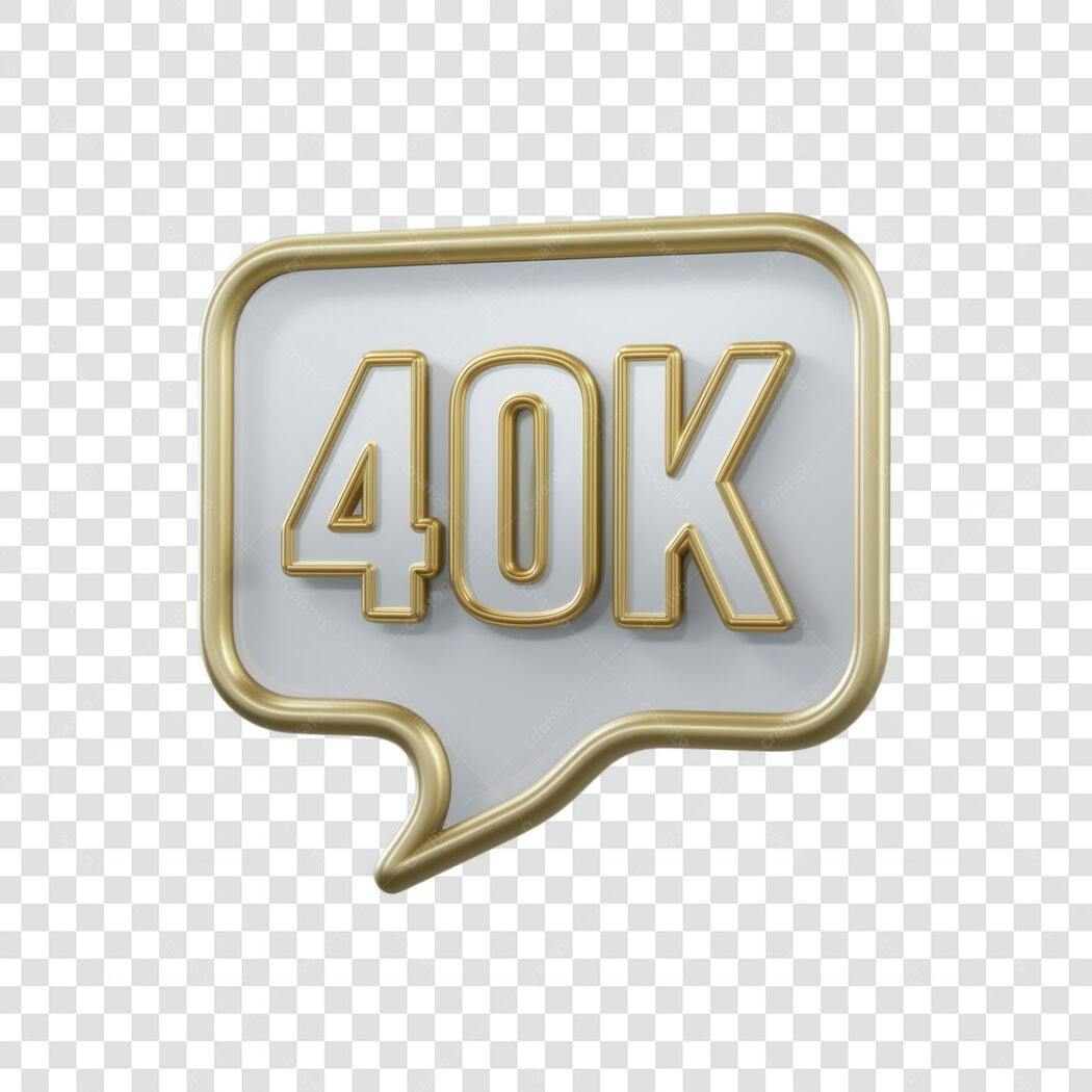 Banner Redes Sociais 40k Seguidores PNG com fundo transparente