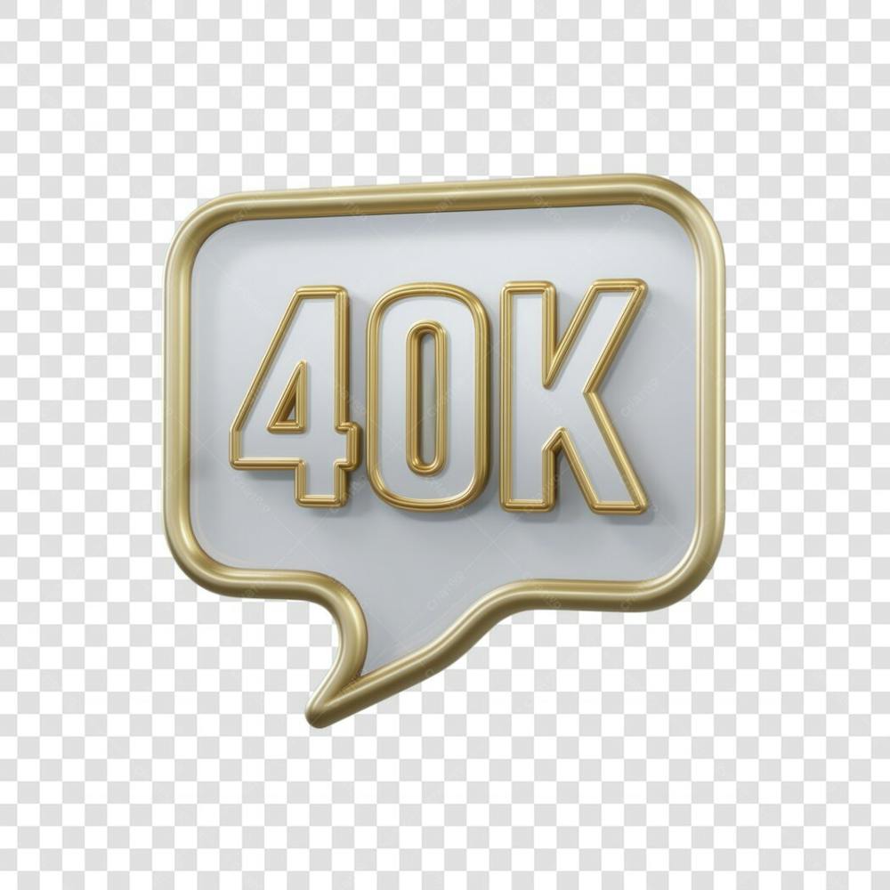3D render 40K Seguidores Instagram 40 Mil Número Elemento para Composição  png (6)