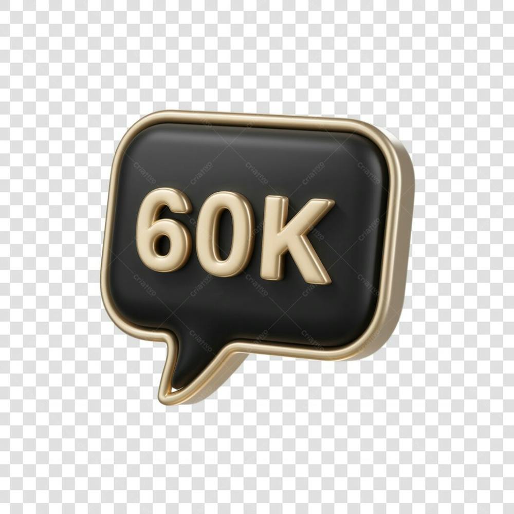 3D render 60K Seguidores Instagram 60 Mil Número Elemento para Composição  png (6)