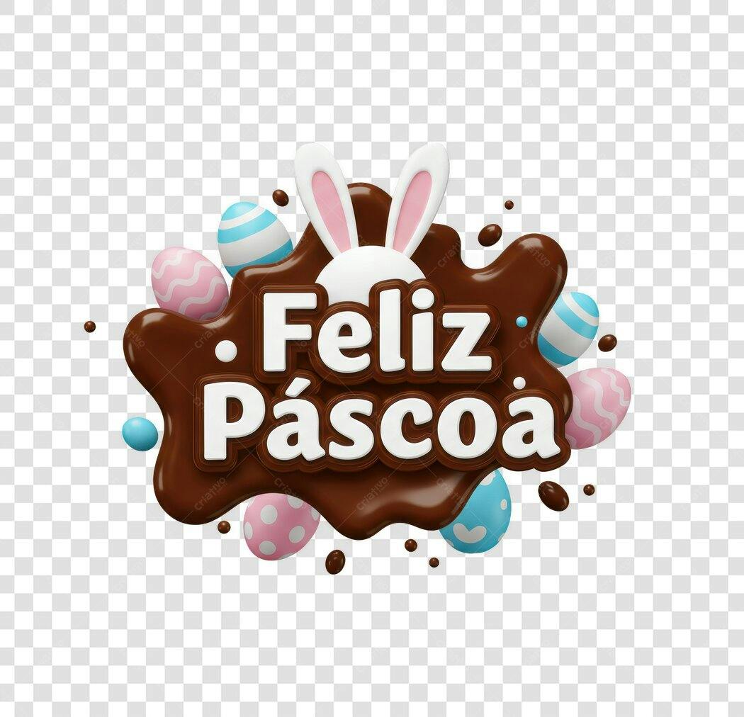 Banner Páscoa PNG com fundo transparente