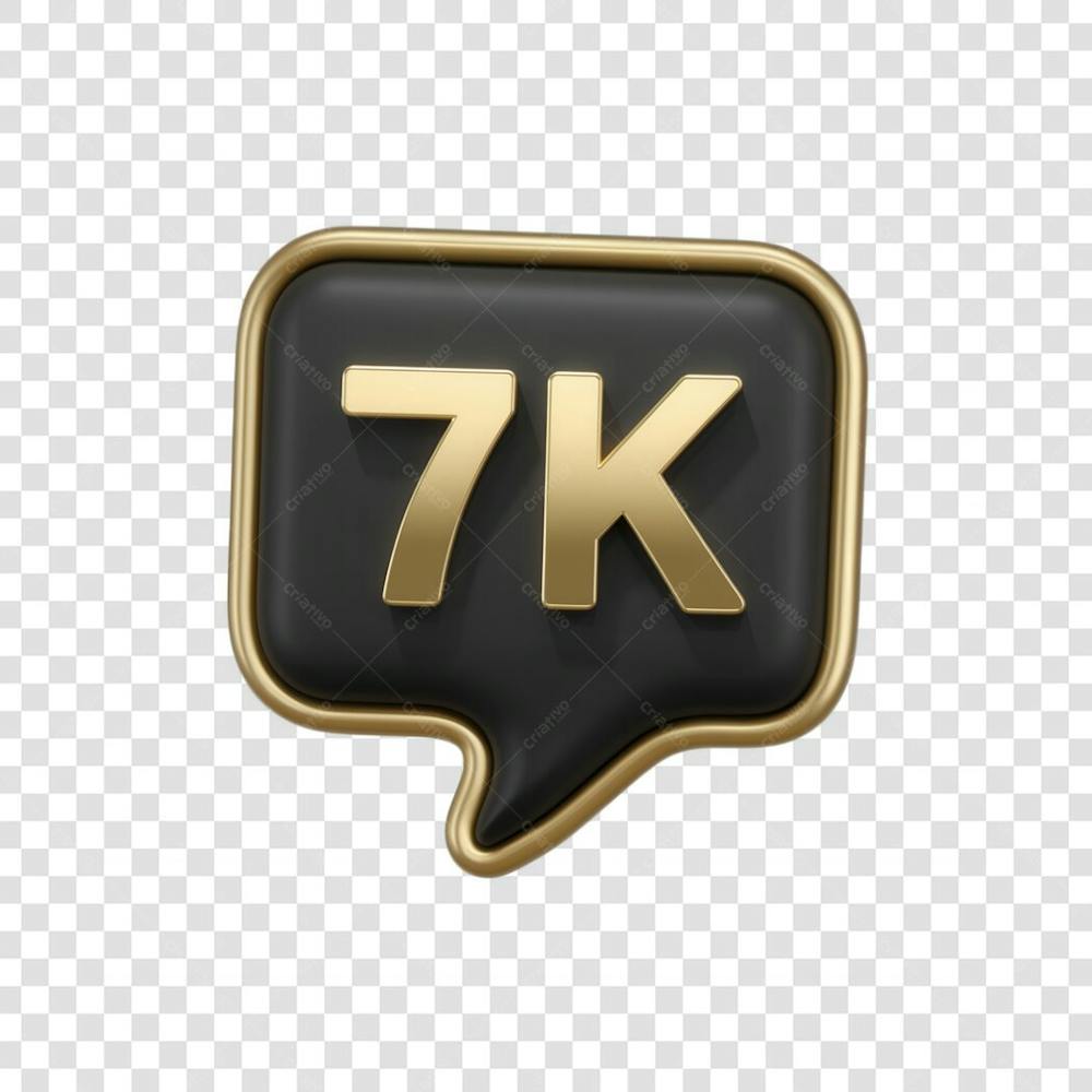 3D render 7k Seguidores Instagram 7 Mil Número Elemento para Composição  png (8)