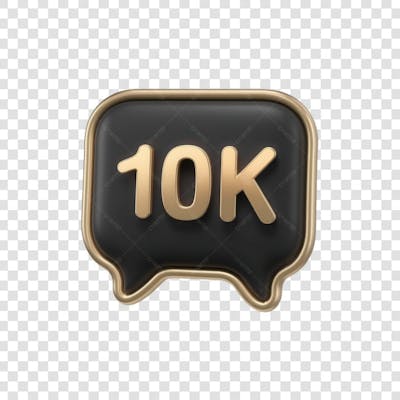 3D render 10K Seguidores Instagram 10 Mil Número Elemento para Composição  png (7)