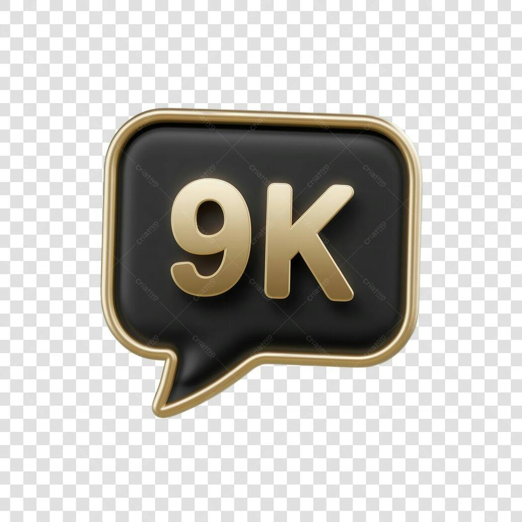 Banner para Redes Sociais 9K Seguidores PNG com fundo transparente