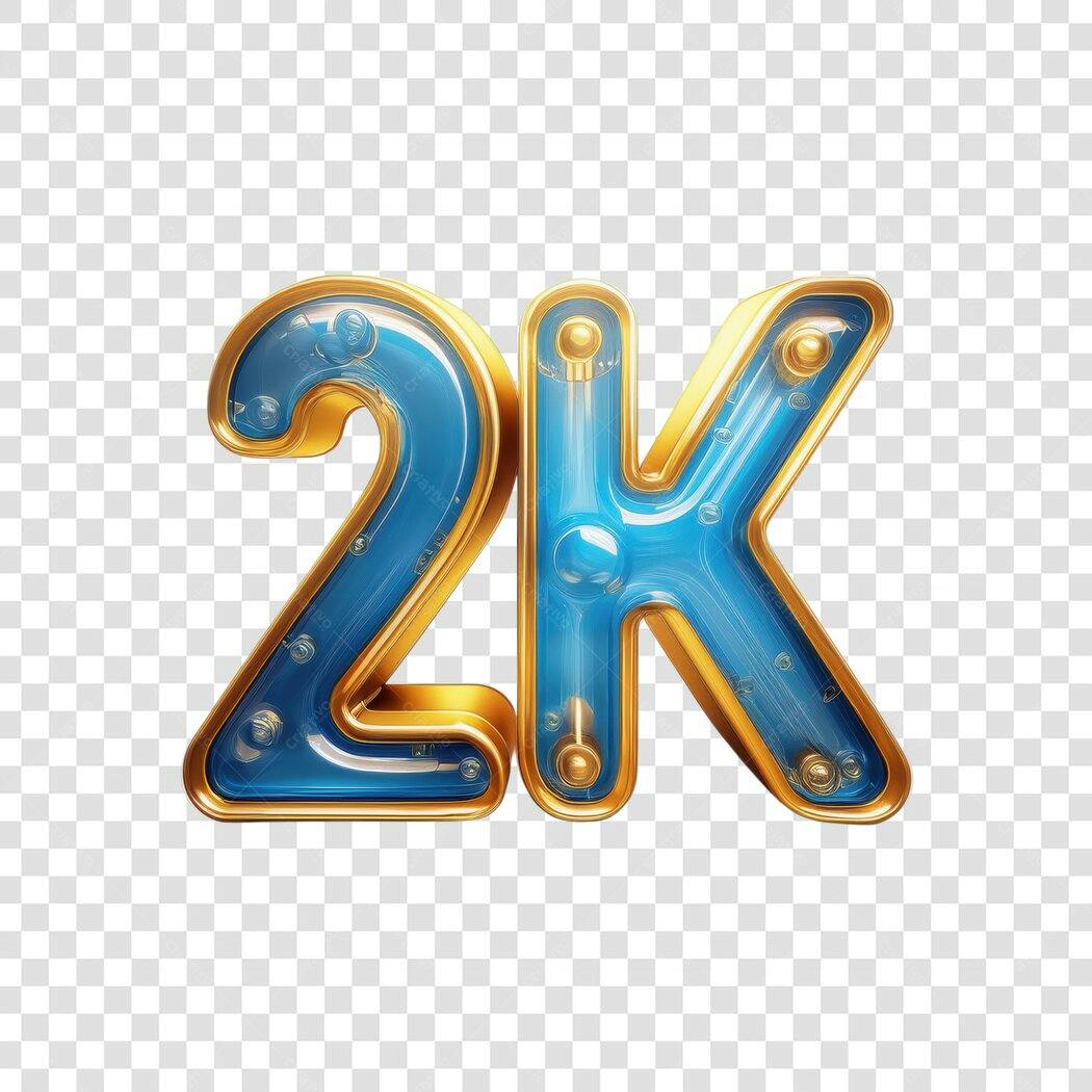 Logo 2k Seguidores PNG com fundo transparente