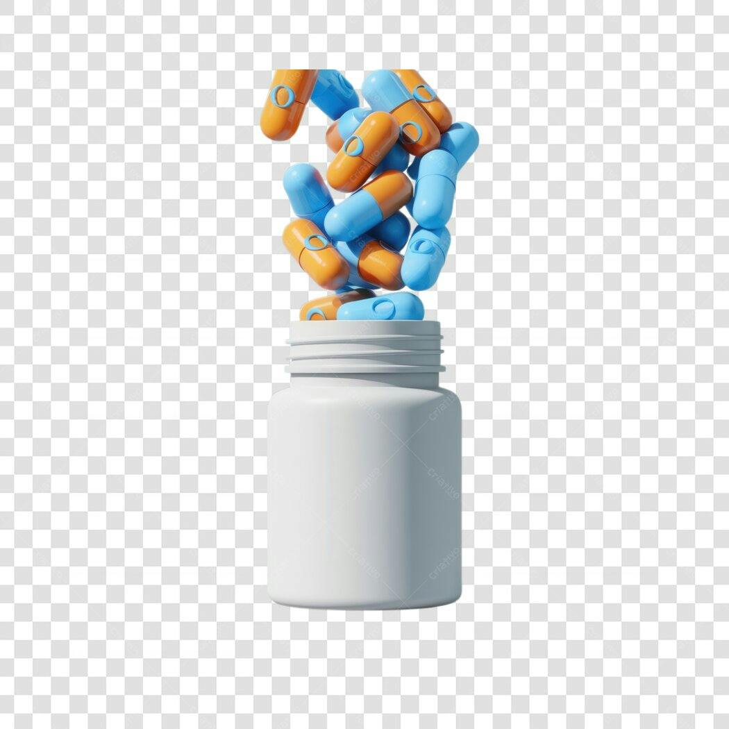 Mockup de pílulas PNG com fundo transparente