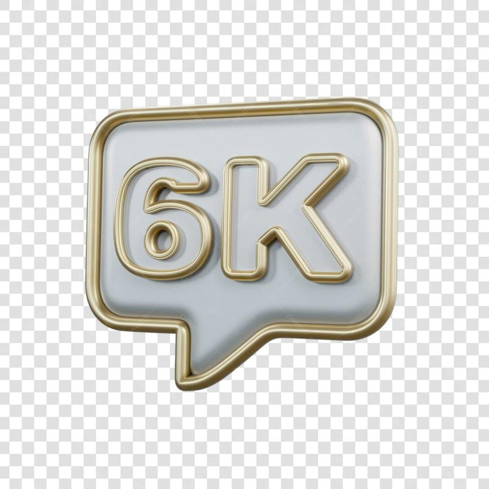 3D render 6k Seguidores Instagram 6 Mil Número Elemento para Composição  png (11)