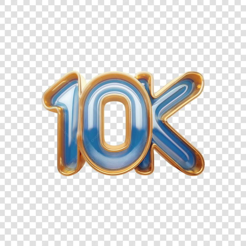 3D render 10K Seguidores Instagram Número Elemento para Composição  png (6)