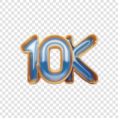3D render 10K Seguidores Instagram Número Elemento para Composição  png (6)