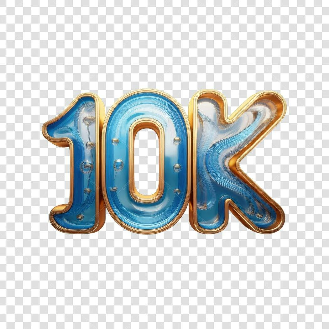 Banner 10k Seguidores PNG com fundo transparente