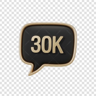 3D render 30K Seguidores Instagram 30 Mil Número Elemento para Composição  png (4)