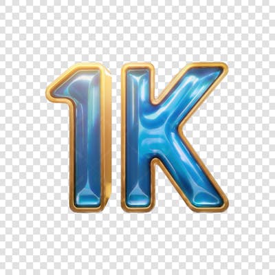 3D render 1k Seguidores Instagram Número Elemento para Composição  png (31)