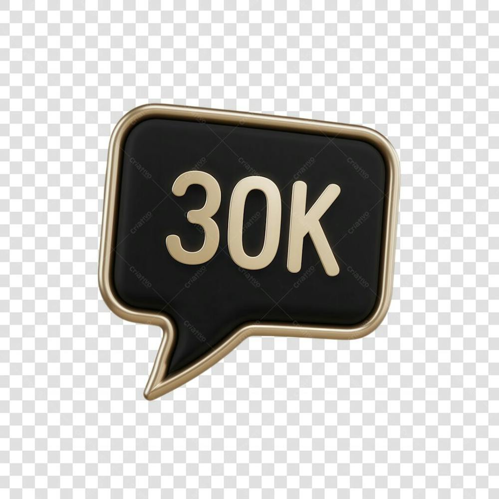 3D render 30K Seguidores Instagram 30 Mil Número Elemento para Composição  png (8)