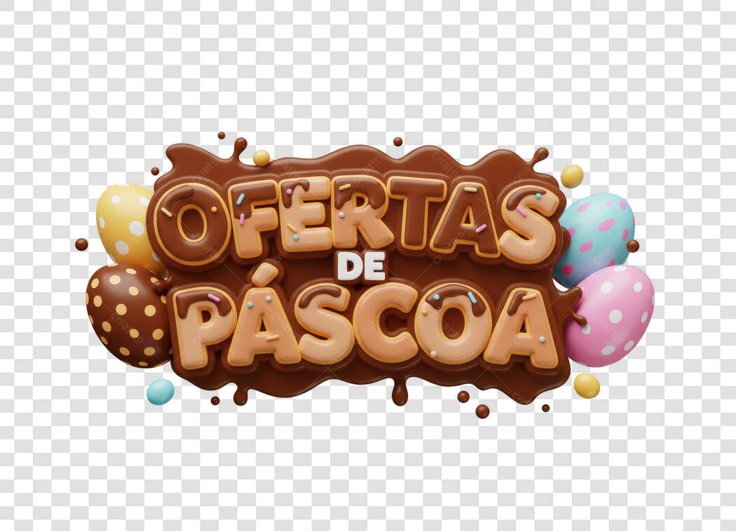 Banner Páscoa Ofertas PNG com fundo transparente