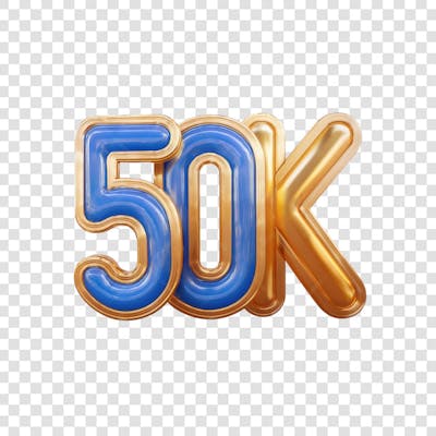 3D render 50K Seguidores Instagram Número Elemento para Composição  png (8)
