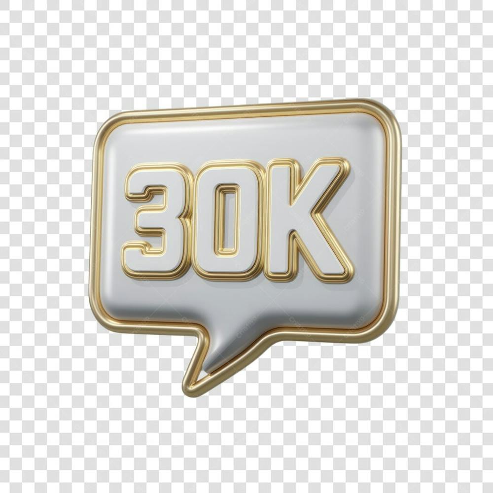 3D render 30K Seguidores Instagram 30 Mil Número Elemento para Composição  png (5)