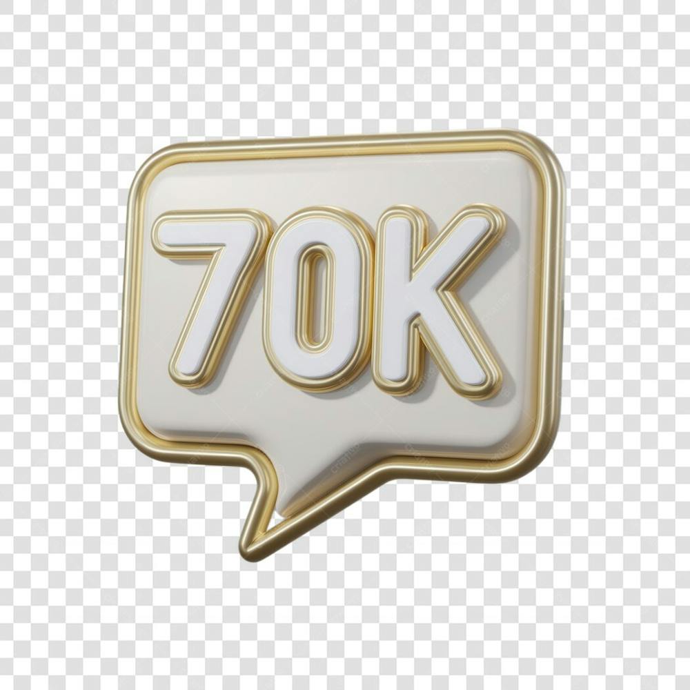 3D render 70K Seguidores Instagram 70 Mil Número Elemento para Composição  png (5)