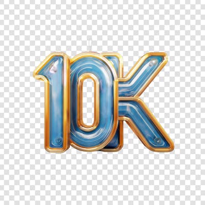 3D render 10K Seguidores Instagram Número Elemento para Composição  png (5)