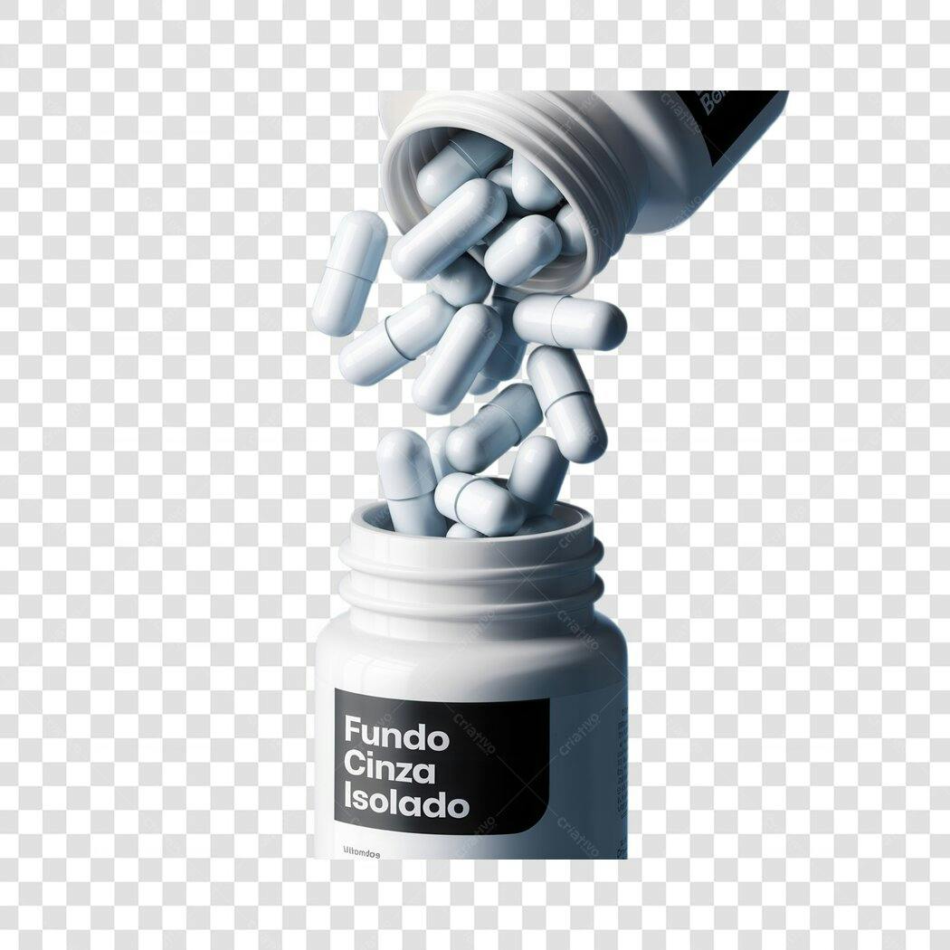Mockup de pílulas PNG com fundo transparente