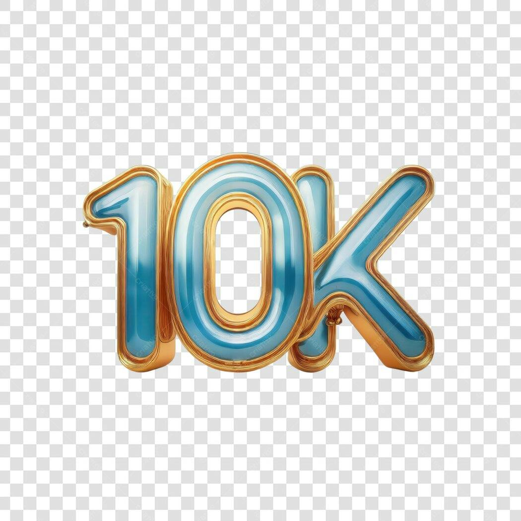 Banner 10k Seguidores PNG com fundo transparente