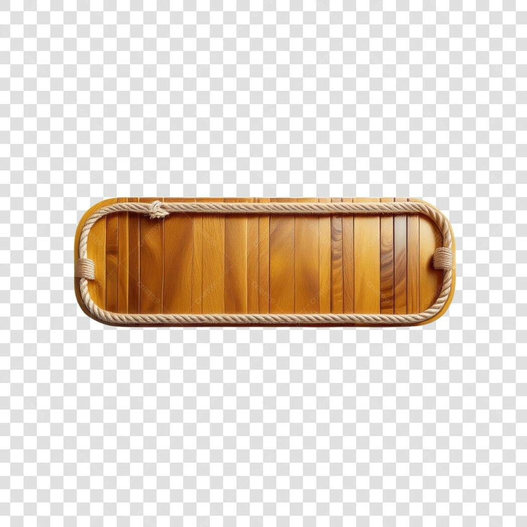 Banner de madeira PNG com fundo transparente