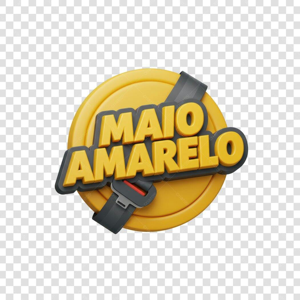 Banner Maio Amarelo PNG com fundo transparente