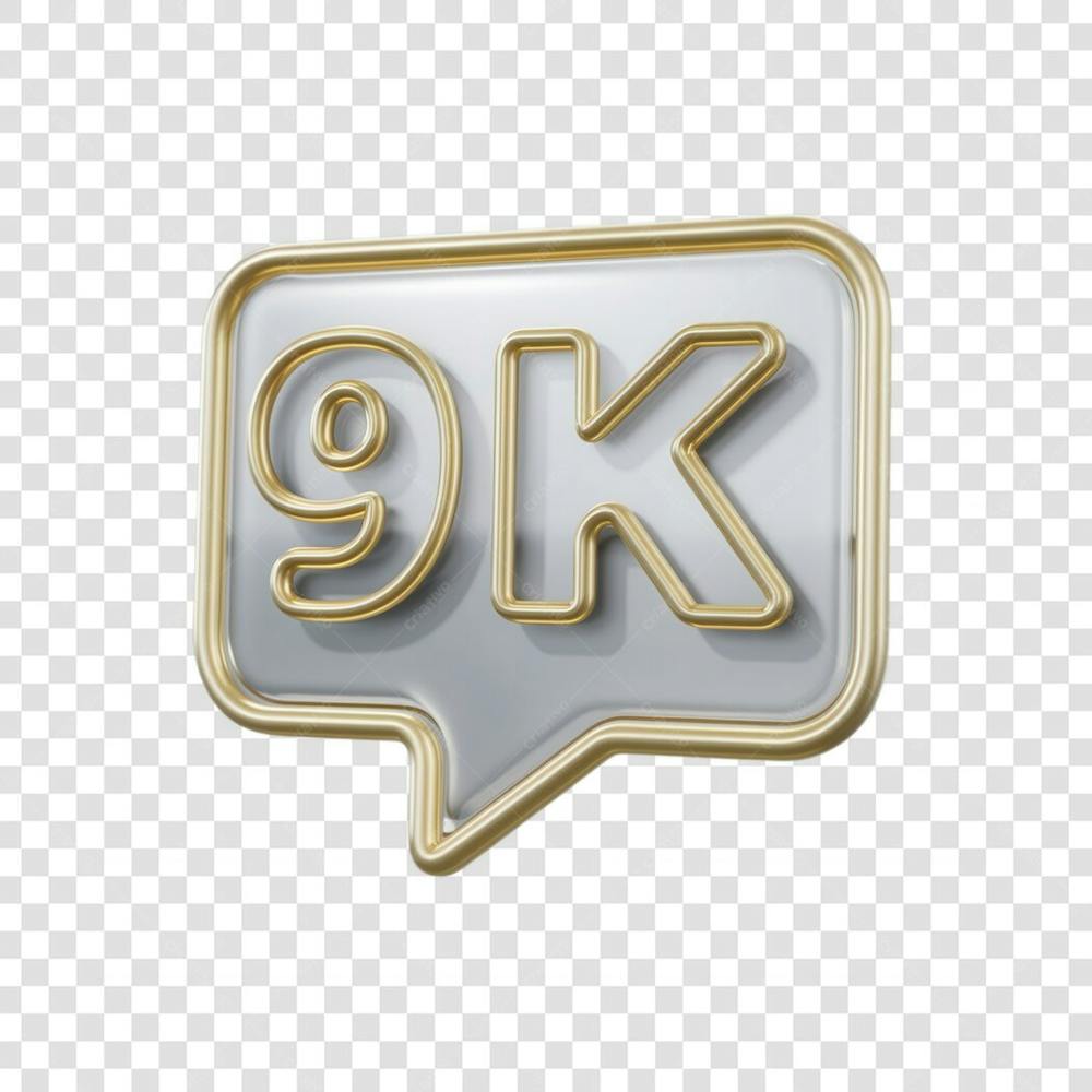3D render 9k Seguidores Instagram 9 Mil Número Elemento para Composição  png (10)