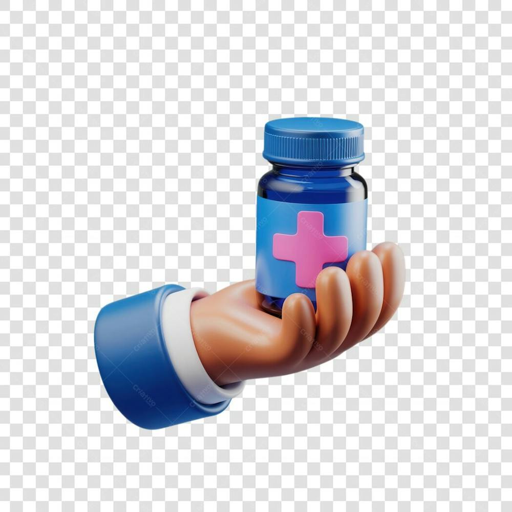 3D render Remédio Farmácia Cápsula Formulas Medicamnetos mão ícone png (4)