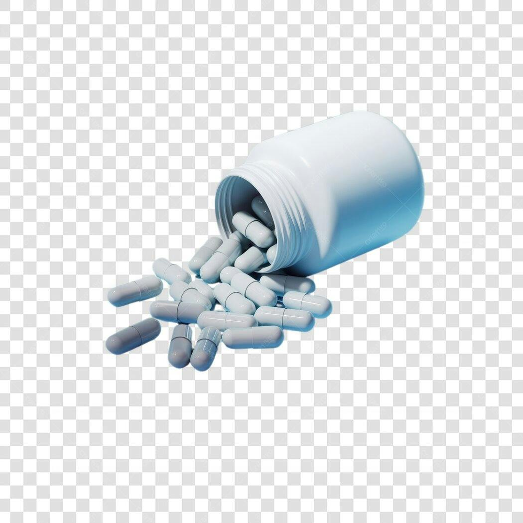 Mockup Cápsulas Medicinais PNG com fundo transparente