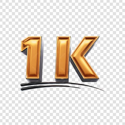 3D render 1k Seguidores Instagram Número Elemento para Composição  png (4)