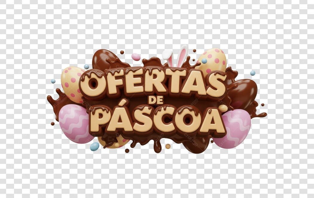 Banner Páscoa Ofertas PNG com fundo transparente