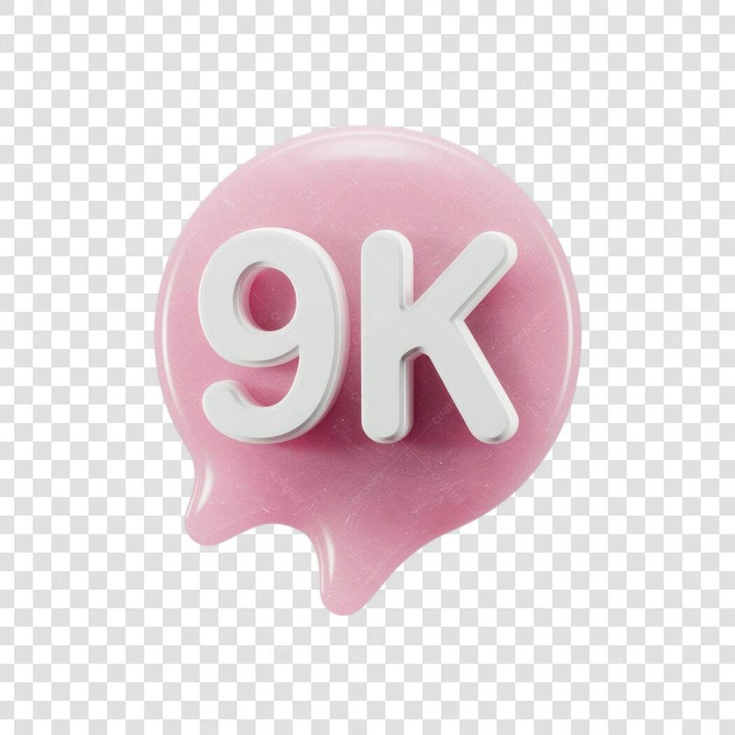 Post Instagram 9K Seguidores PNG com fundo transparente