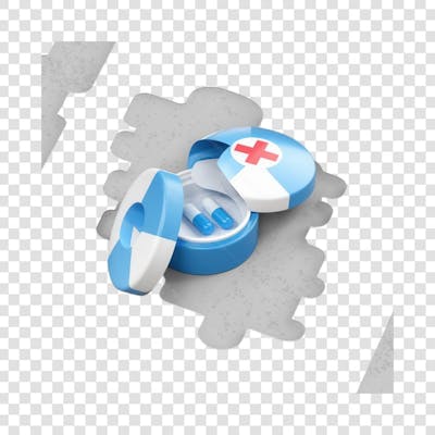 Selo 3D render Remédio Farmácia Cápsula Formulas Medicamnetos elemento o ícone logo PSD png (14)