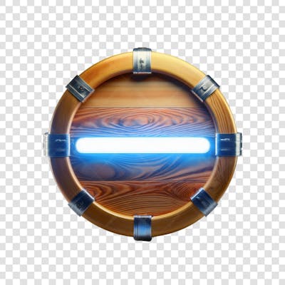 3D render Madeira Redonda Elemento para Composição Flayer ícone png (1)
