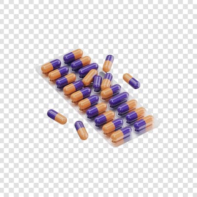 Selo 3D render Remédio Farmácia Cápsula Formulas Medicamnetos elemento o ícone logo PSD png (11)