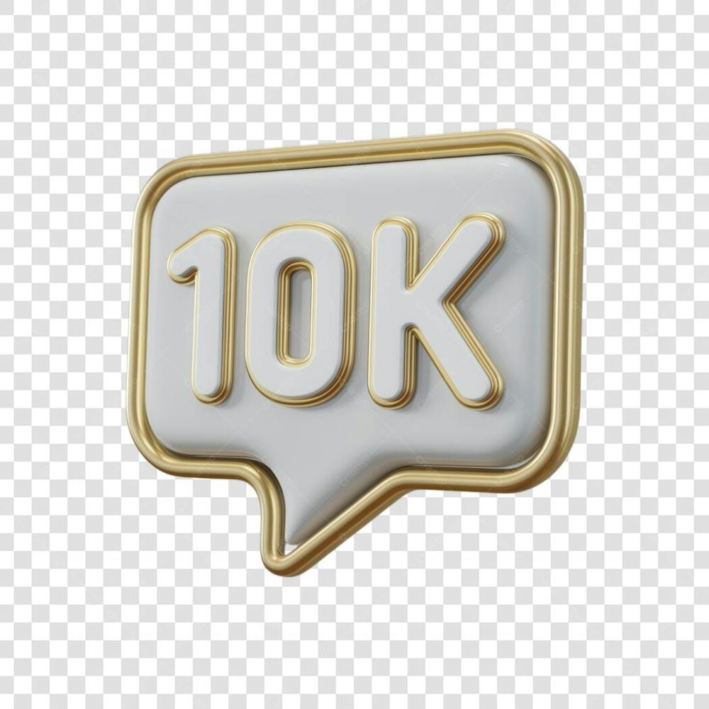 3D render 10K Seguidores Instagram 10 Mil Número Elemento para Composição  png (6)