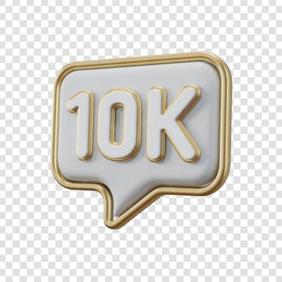 3D render 10K Seguidores Instagram 10 Mil Número Elemento para Composição  png (6)