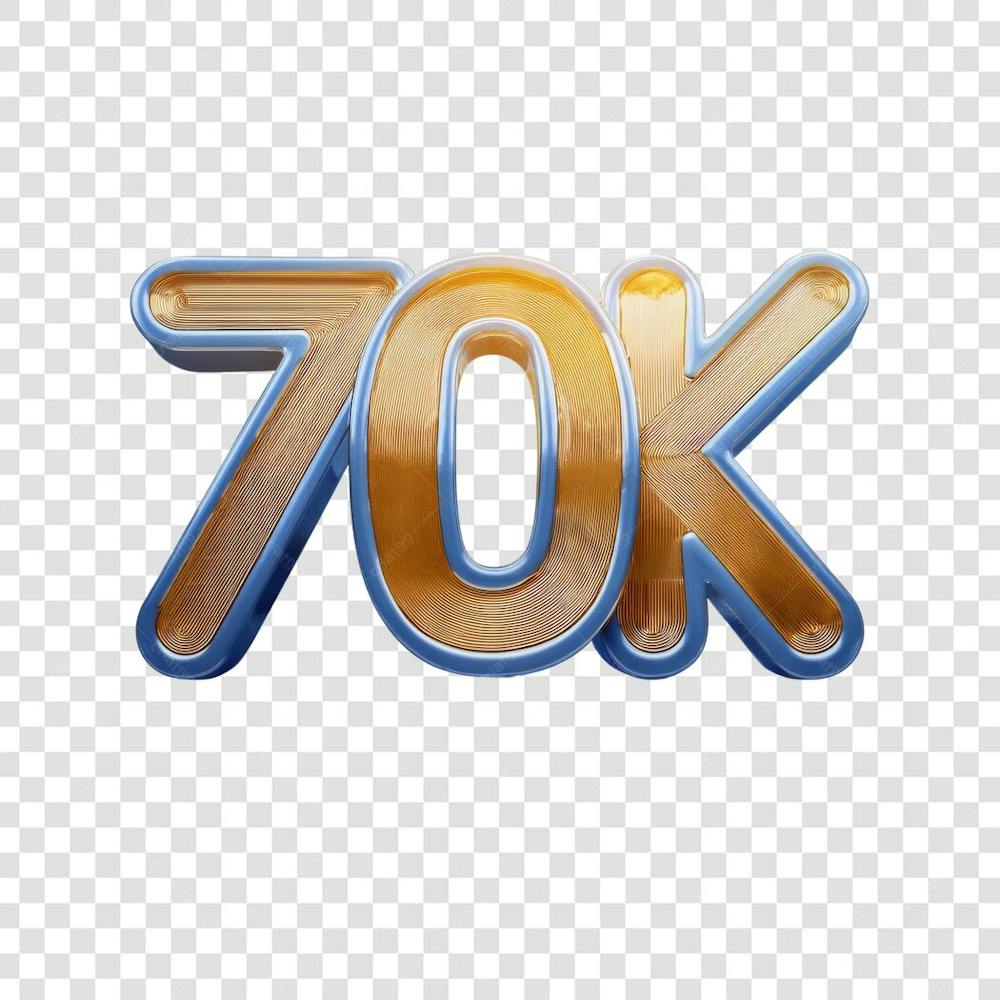 3D render 70K Seguidores Instagram Número Elemento para Composição  png (8)