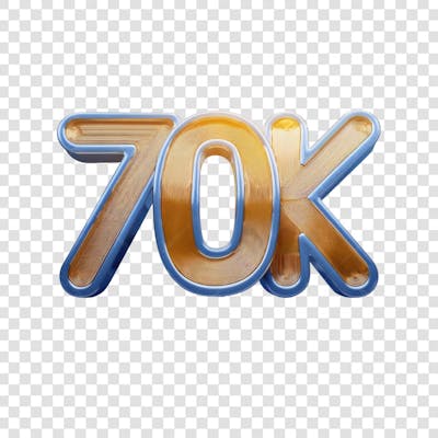3D render 70K Seguidores Instagram Número Elemento para Composição  png (8)