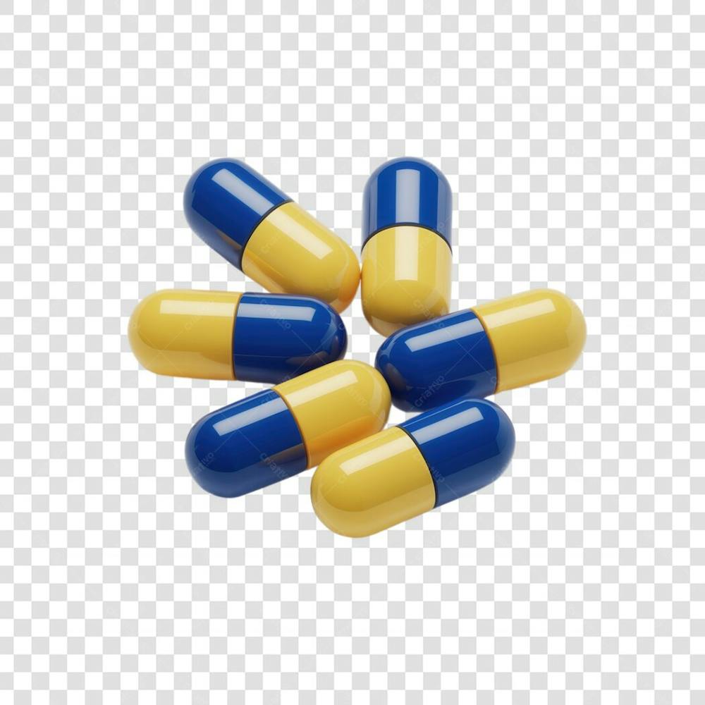 Selo 3D render Remédio Farmácia Cápsula Formulas Medicamnetos elemento o ícone logo PSD png (114)