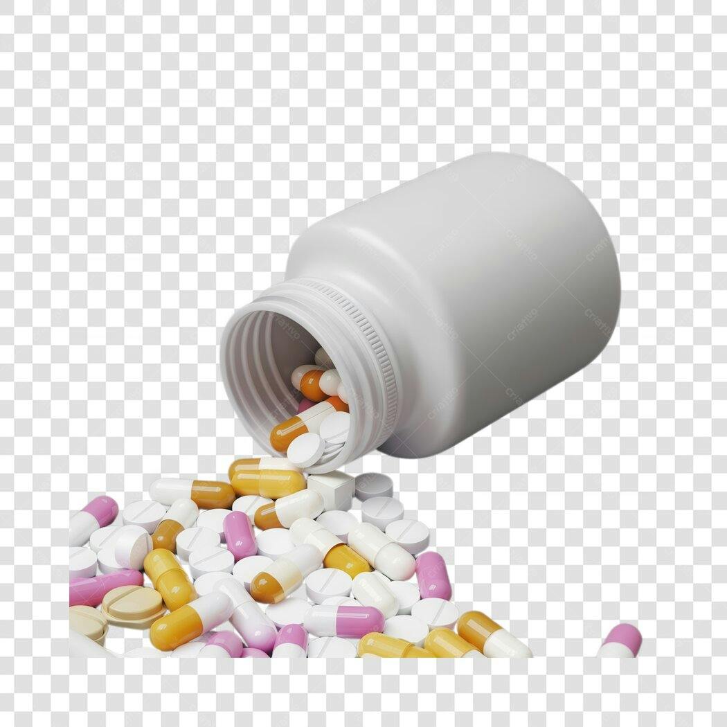 Mockup Medicamentos PNG com fundo transparente
