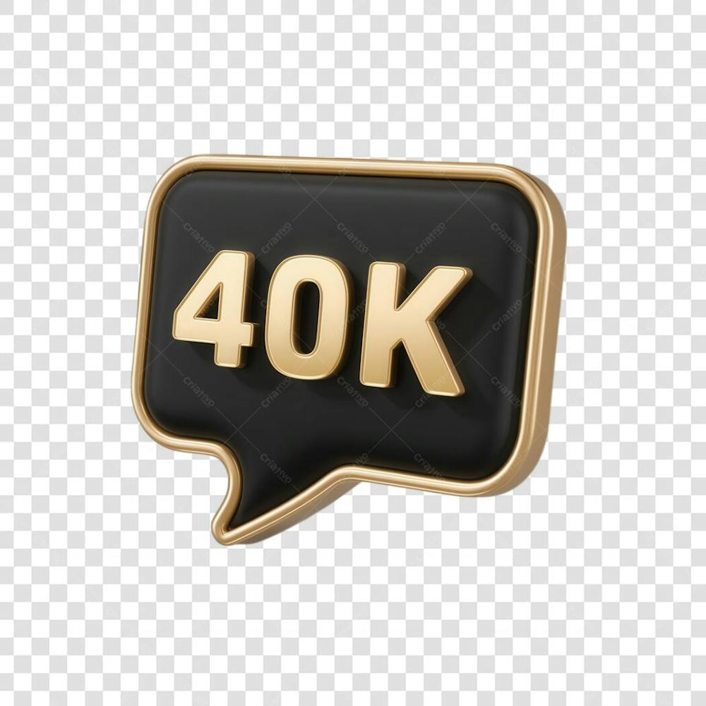 3D render 40K Seguidores Instagram 40 Mil Número Elemento para Composição  png (9)