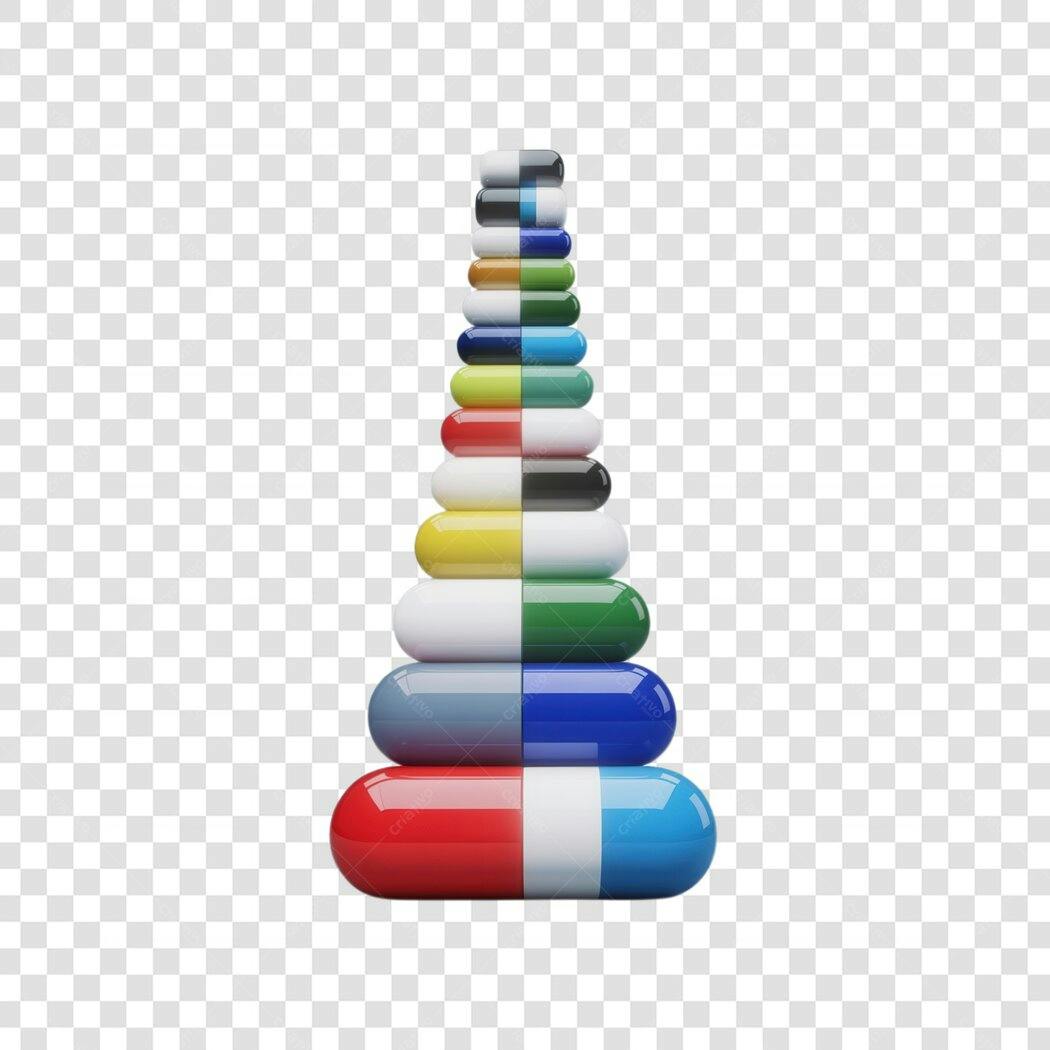 PNG Ilustração pilha cápsulas medicinais coloridas fundo transparente