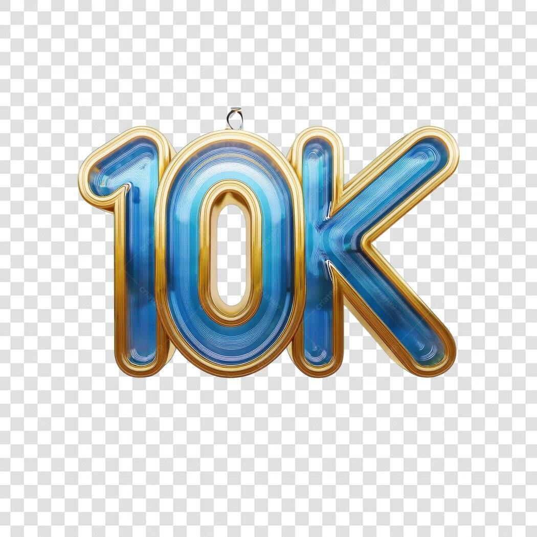 Banner 10K Seguidores PNG com fundo transparente