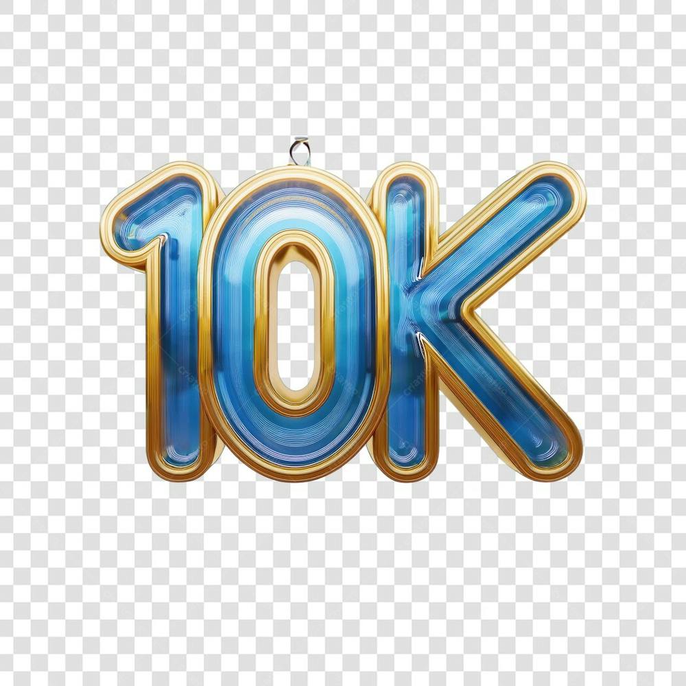 3D render 10K Seguidores Instagram Número Elemento para Composição  png (4)