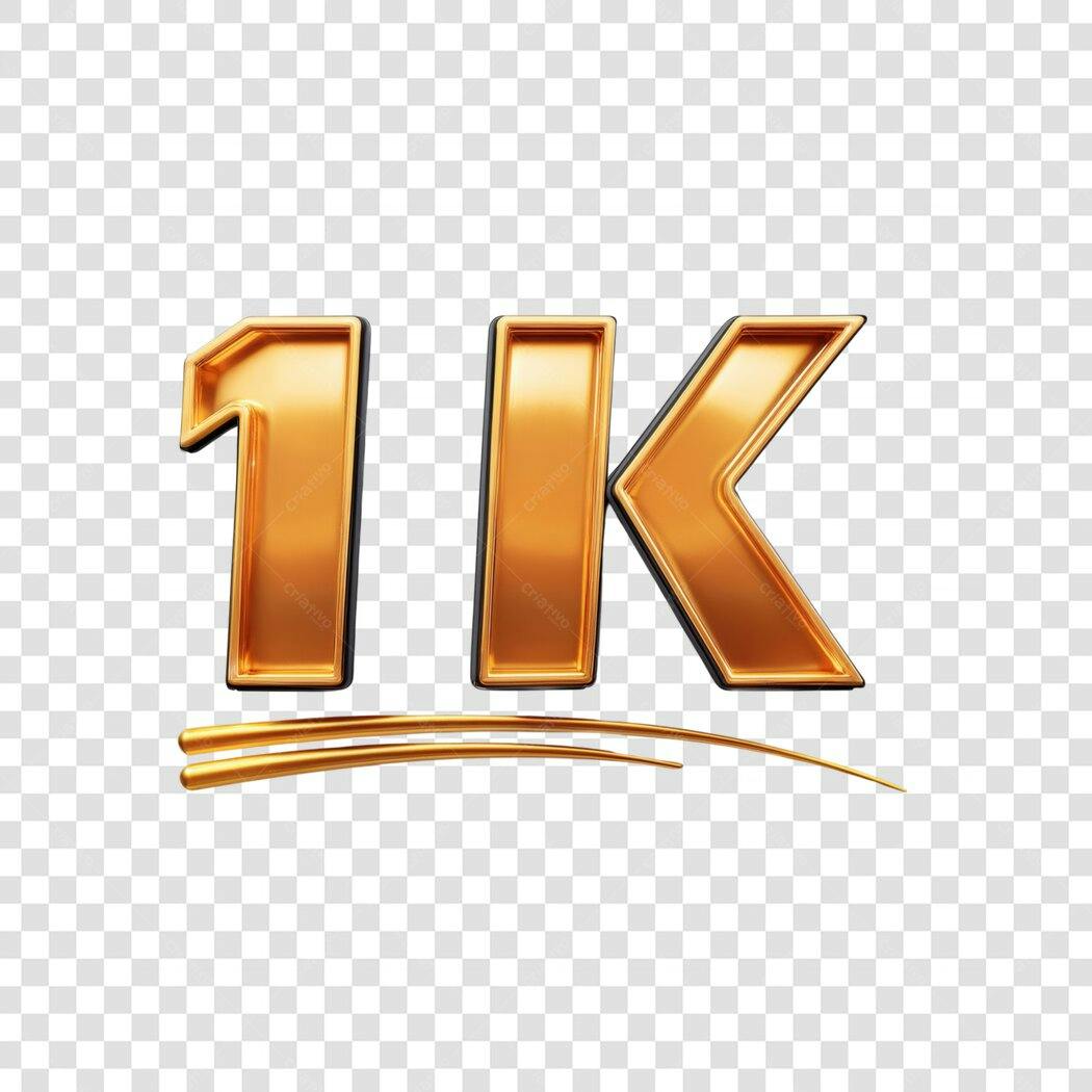 Logo 1K Seguidores PNG com fundo transparente