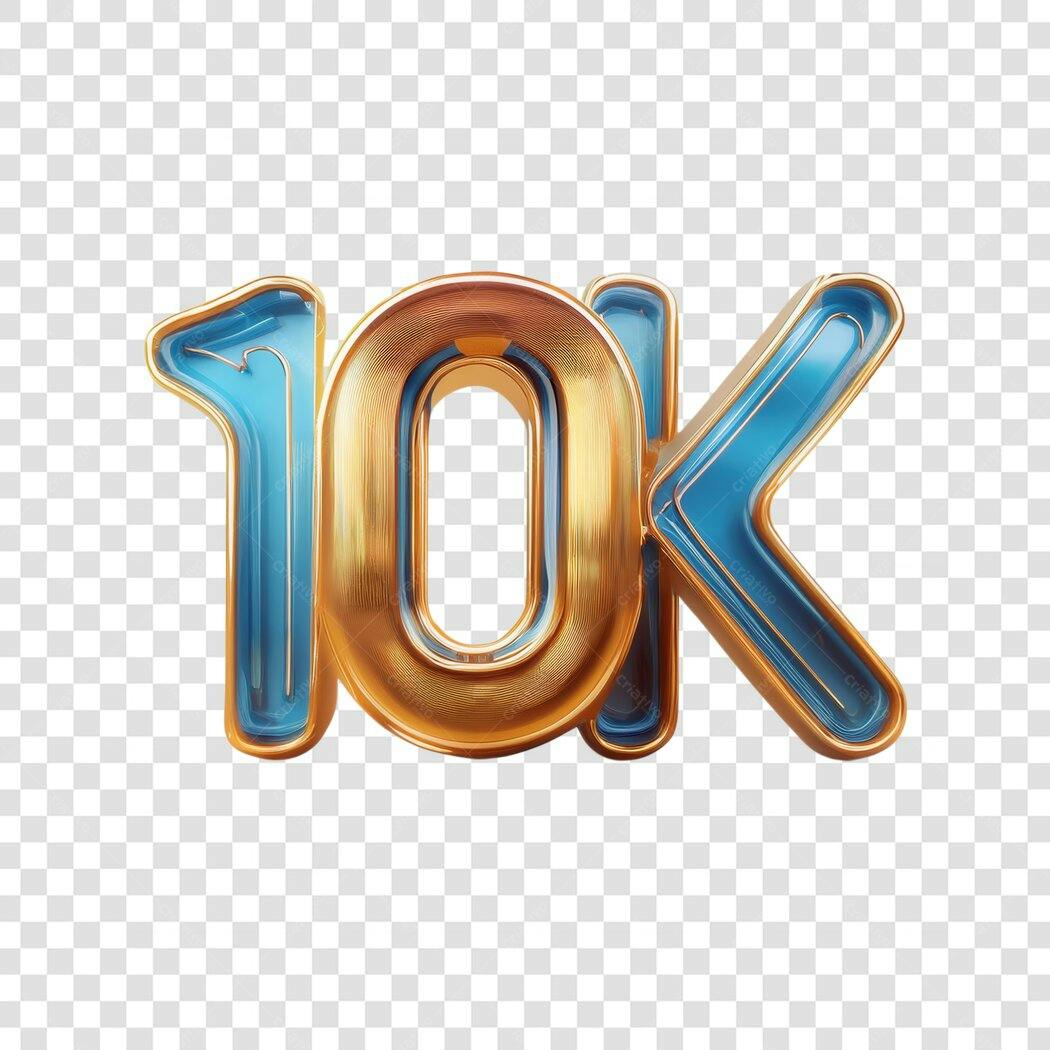 Banner 10K Seguidores PNG com fundo transparente