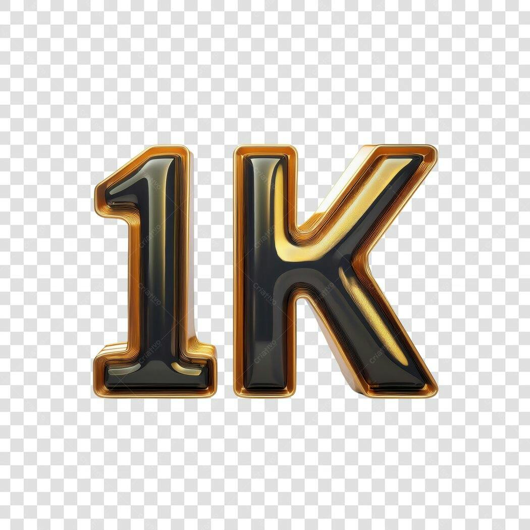 Logo 1k Seguidores PNG com fundo transparente