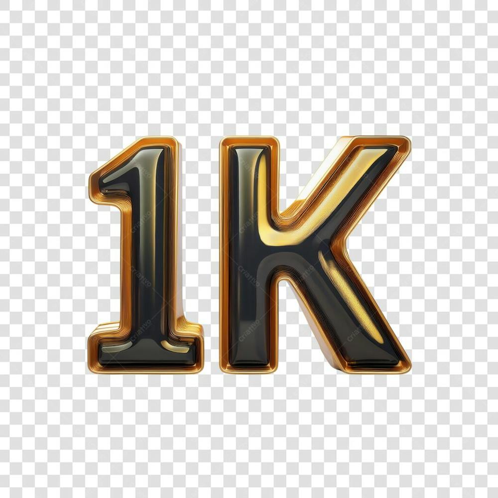 3D render 1k Seguidores Instagram Número Elemento para Composição  png (13)