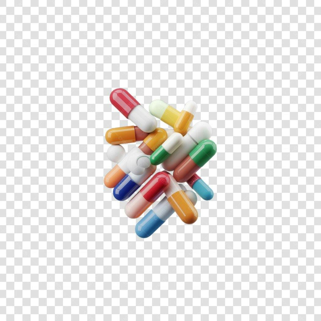 PNG Ilustração de cápsulas coloridas com fundo transparente